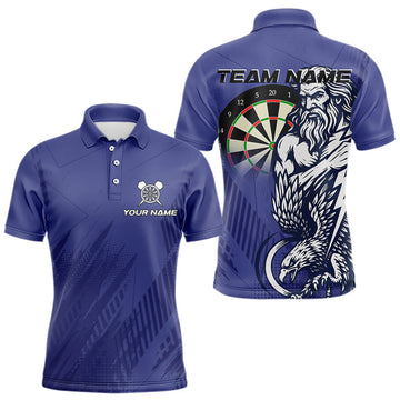 Maxcorners Zeus Power Dartboard Purple Darts Shirt For Men - Custom Name & Team For Players