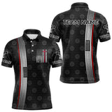 Maxcorners Custom Patriotic Faith Cross Dart Polo Shirts For Men, US Dart Team Jerseys MT707