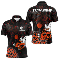 Maxcorners Bee & Dart Arrow Honeycomb Darts Shirt For Men Custom Name & Team Jersey | Opt2 TU0107