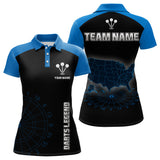 Maxcorners Navy Lightning US Map Dartboard Men's Darts Shirt - Custom Name For Dart Players MT1006