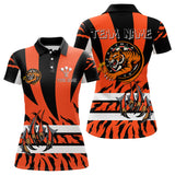 Maxcorners Fierce Tiger & Claws Dartboard Men's Orange Darts Shirt - Custom Name For Players MT1706