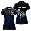 Maxcorners USA Gothic Skull Dartboard Men's Darts Team Shirt - Custom Name For Players MT1706