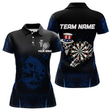 Maxcorners USA Gothic Skull Dartboard Men's Darts Team Shirt - Custom Name For Players MT1706