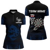 Maxcorners USA Gothic Skull Dartboard Men's Darts Team Shirt - Custom Name For Players MT1706
