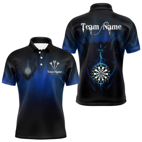 Maxcorners Lightning Dartboard Men's Darts Polo Shirt Custom Name For Players - Darts Jersey MT1007