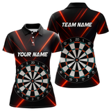 Maxcorners Men's Personalized Darts Shirt With Red Laser Streaks And Dual Dartboards