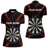 Maxcorners Men's Personalized Darts Shirt With Red Laser Streaks And Dual Dartboards