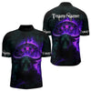 Maxcorners Purple Flaming Dartboard & Bull Darts Shirt For Men - Custom Name & Team Jersey LM3006