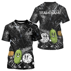 Maxcorners Custom Pickle And Ball Funny Pickleball Ball T-Shirt For Men Outfits Pickleball Jerseys LM1501