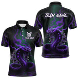 Maxcorners Custom Purple Smokes Funny Cobra Dartboard Men Darts Polo Shirt, Outfits Dart Jerseys MT0111