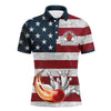 Maxcorners Bowling Ball & Pins American Flag Patriotic Customized Name And Team Name 3D Shirt