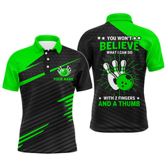 Maxcorners Bowling 2 Fingers and A Thumb Multicolor Option Customized Name And Team Name 3D Shirt