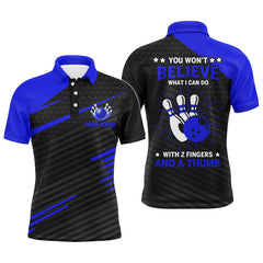 Maxcorners Bowling 2 Fingers and A Thumb Multicolor Option Customized Name And Team Name 3D Shirt