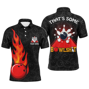 Maxcorners Funny Flame Bowling Ball Customized Name And Team Name 3D Shirt