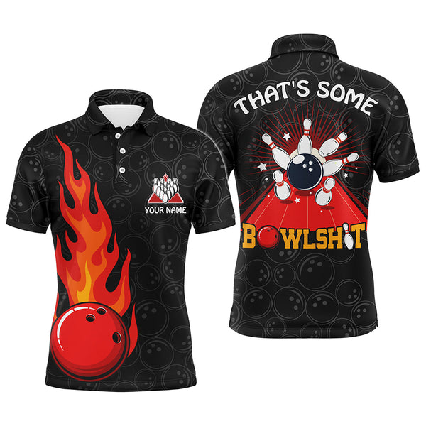 Maxcorners Funny Flame Bowling Ball Customized Name And Team Name 3D Shirt