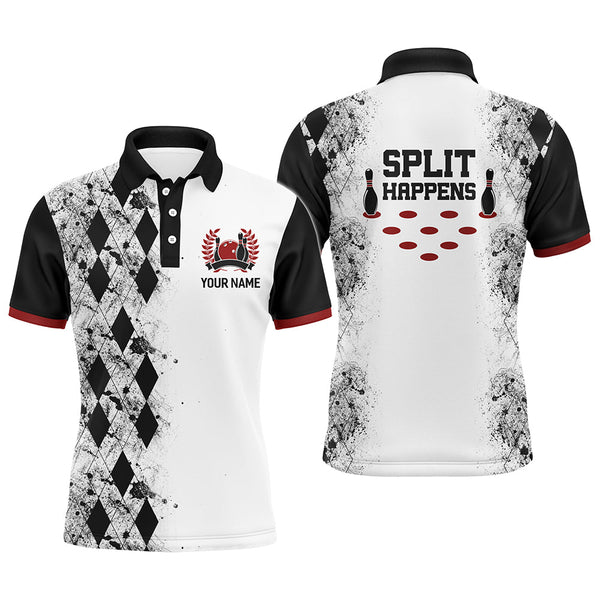 Maxcorners Split Happens Bowling Customized Name 3D Shirt