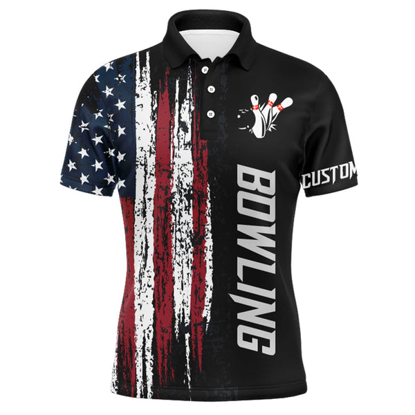 Maxcorners American Flag Bowling Team Patriots Bowlers Customized Name And Team Name 3D Shirt