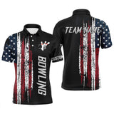 Maxcorners American Flag Bowling Team Patriots Bowlers Customized Name And Team Name 3D Shirt