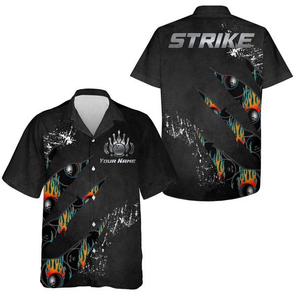 MaxCorners Bowling And Pins Strike Bowlers Jersey Customized Name, Team Name 3D Hawaiian Shirt