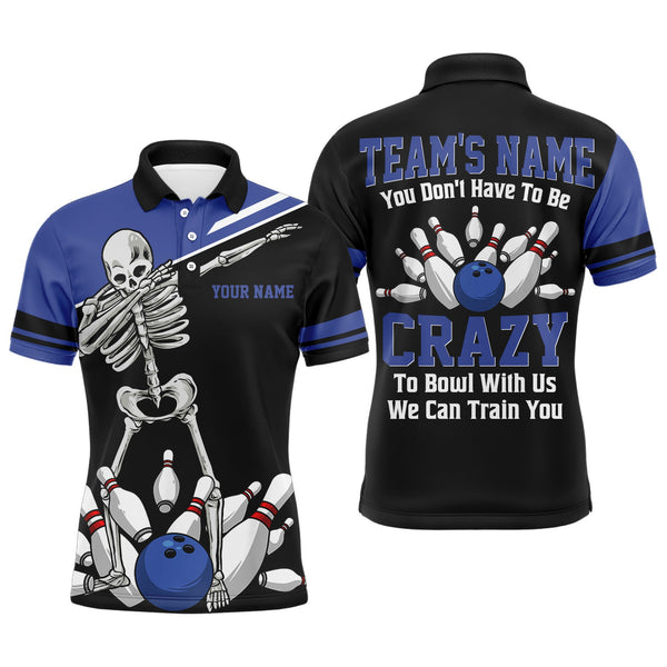 Maxcorners Funny Team Bowling Skull Customized Name And Team Name 3D Shirt