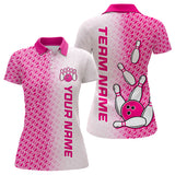 Maxcorners Pink  Bowling Jersey Customized Name 3D Shirt