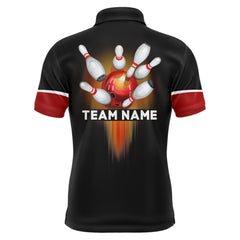 Maxcorners American Bowling Fire Customized Name And Team Name 3D Shirt