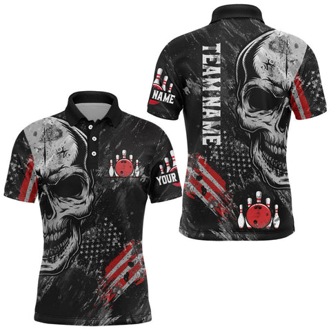 Maxcorners Skull Bowling Customized Name And Team Name 3D Shirt