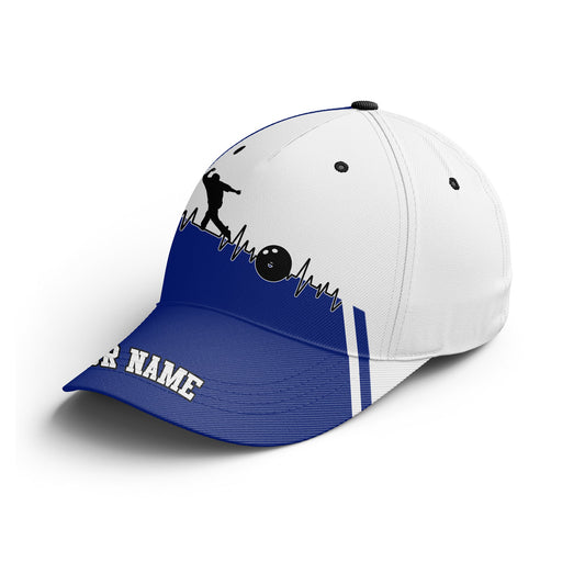 Macorners Personalized Bowling 3D Cap, Custom Bowling Hat For Men Women, Bowling Pin & Ball Cap With Name