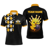 Maxcorners Chick Bowling Shirt Funny Chicken Bowling Team Jersey for Men Polo & Quarter-Zip Bowling League TU1407