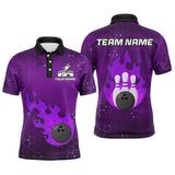 Maxcorners Flame Bowling Jersey Bowling Team Multicolor Option Customized Name 3D Shirt
