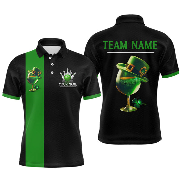 Maxcorners Green Bowling Shirt Custom St Patrick Day For Men Women Polo Bowling Jersey