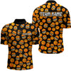 Maxcorners Funny Orange Humburger Bowling Shirt for Men Bowling Team League Polo & Quarter-Zip Bowling Jersey MT1607