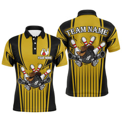 Maxcorners Funny Bowling Multicolor Option Customized Name 3D Shirt