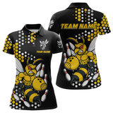 Maxcorners Custom Funny Bee Bowling Team Shirt Bowling Jersey for Men Bowling Outfit Gifts MT1607