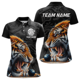 Maxcorners Custom Tiger Bowling Shirt Tiger Bowling Team League Unisex Quarter-Zip Bowling Outfit