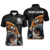 Maxcorners Custom Tiger Bowling Shirt Tiger Bowling Team League Unisex Quarter-Zip Bowling Outfit