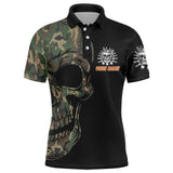 Maxcorners Camo Skull Bowling Customized Name And Team Name 3D Shirt