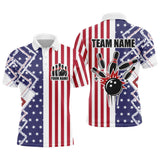 Maxcorners USA Bowling Patriotic Customized Name And Team Name 3D Shirt