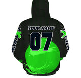 Maxcorners Green ATV Motocross Hooded Jersey Men Women Custom Quad Bike Hoodie For Adult Off-Road PDT904 MT2809
