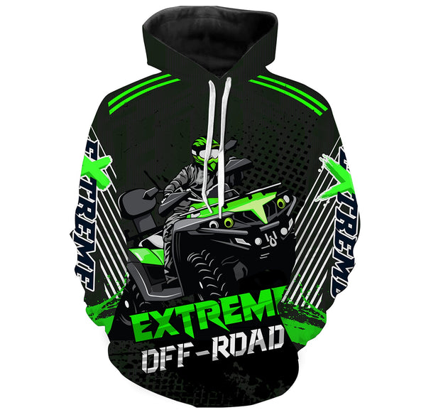 Maxcorners Green ATV Motocross Hooded Jersey Men Women Custom Quad Bike Hoodie For Adult Off-Road PDT904 MT2809