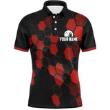 Maxcorners Black&Red Bowling Customized Name And Team Name 3D Shirt