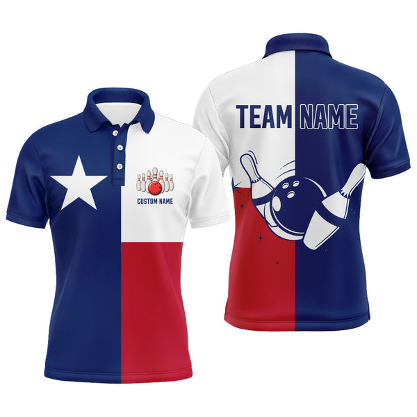 Maxcorners Texas Flag Bowling Team League Customized Name And Team Name 3D Shirt