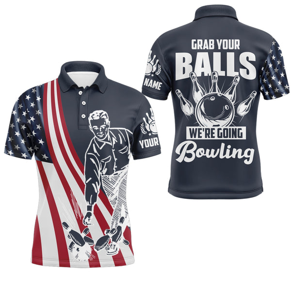 Maxcorners Grab Your Balls We're Going Bowling Customized Name 3D Shirt