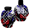 Maxcorners American Flag Quad Bike Hoodie For Adult ATV Motocross Hooded Jersey Patriotic Off-Road PDT908 MT2809