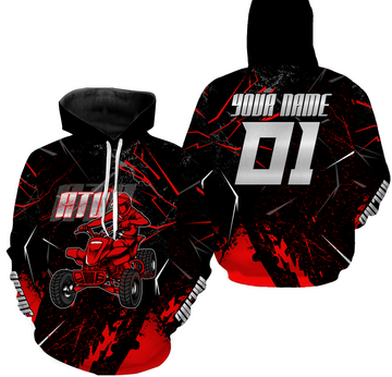 Maxcorners Red ATV Quad Hoodie Men Women ATV Motocross Hooded Jersey For Adult Off-Road Extreme PDT910 MT2809