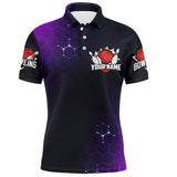 Maxcorners Purple Bowling Team League Customized Name And Team Name 3D Shirt