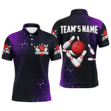 Maxcorners Purple Bowling Team League Customized Name And Team Name 3D Shirt