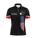 Maxcorners American Flag Bowling Customized Name And Team Name 3D Shirt