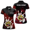 Maxcorners Custom Bowling Shirt Men Funny Bowling Jersey Team League Bowling Polo Shirt | Red