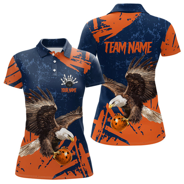 Maxcorners Custom Eagle Bowling Shirts Bowling Jersey for Men Women and Team Personalized